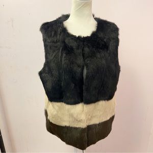 Jocelyn Rabbit Hair Vest Woman L